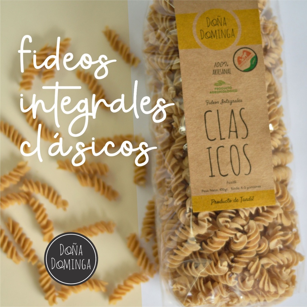 Fideos "doña dominga" tirabuzon clasicos