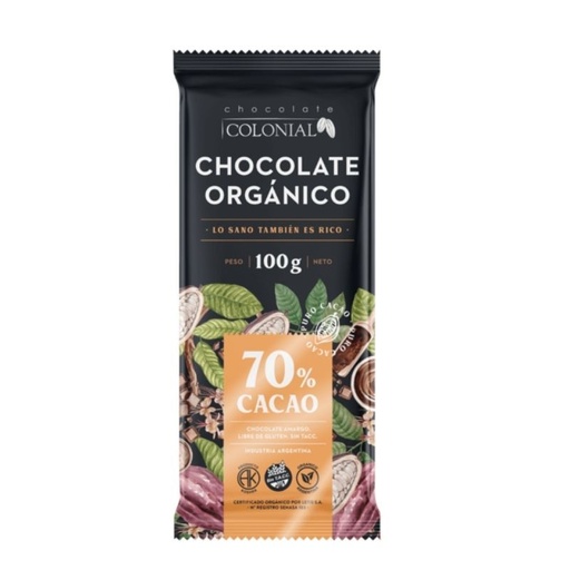 [2010000013-1-1] Chocolate "colonial" 70% cacao x100gr (orgánico)