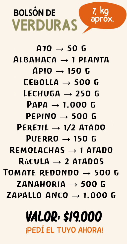 Bolson de Verduras
