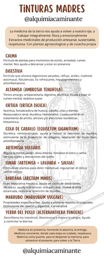 Tinturas "Alquimia Caminante" 30 cc 